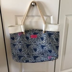 Lilly Pulitzer Blue Rope Detail Tote